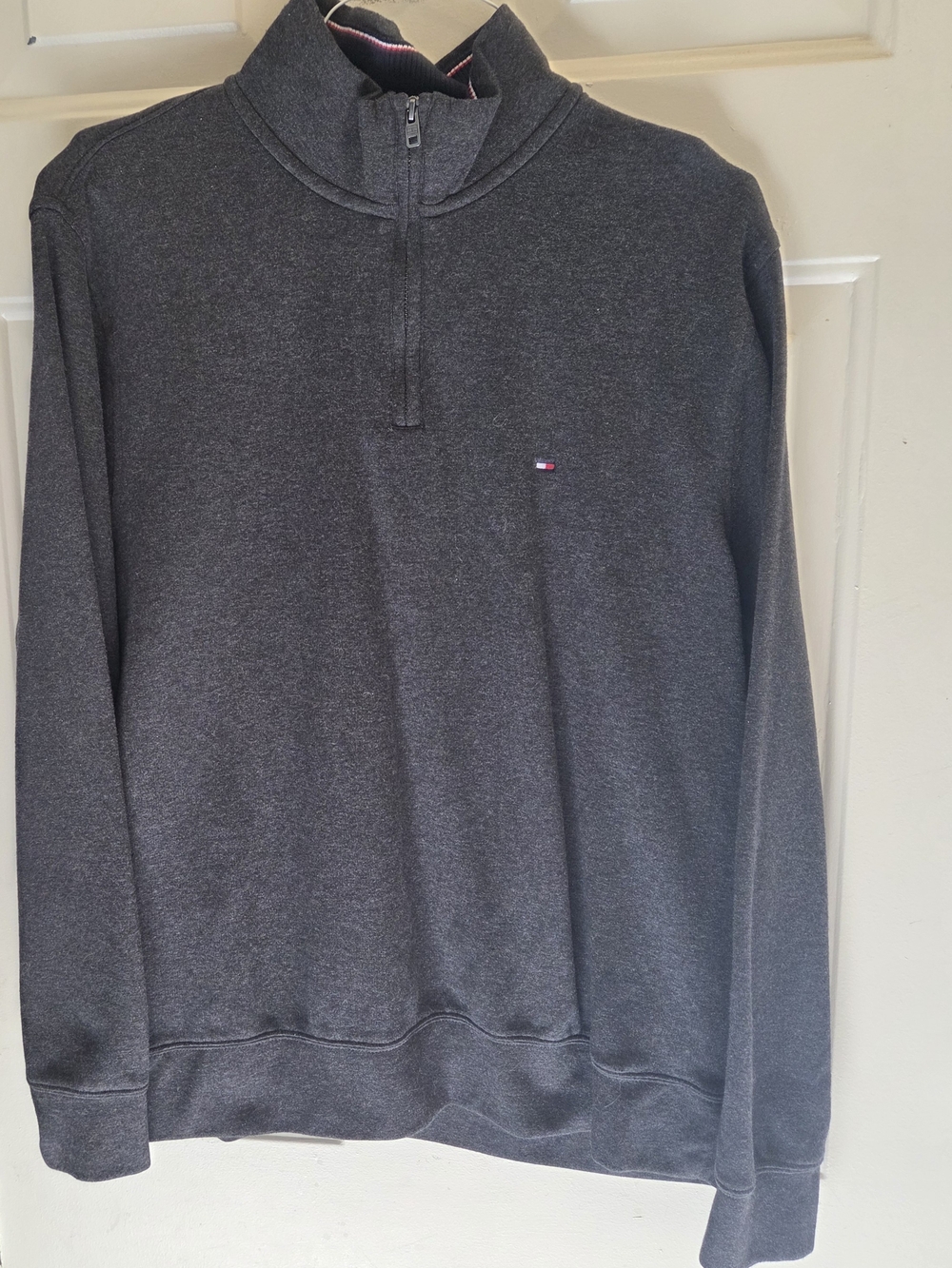 Tommy Hilfiger Men’s Charcoal Quarter-Zip Sweater